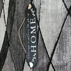 HAVING A PLACE TO GO IS HOME WOODEN DECORATIVE HANGING WALL SIGN DECOR PRICEFIRM